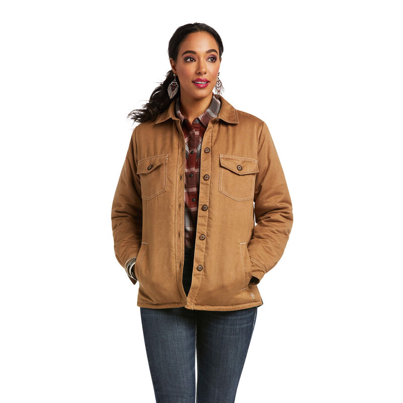 Ariat Jacke Damen - Slap Faux Suede Shirt Braun ( XHIRG-0675 )